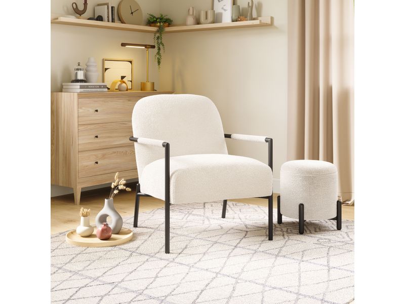 Chicago Accent Chair Ivory 2