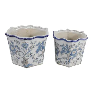 ENOCHFIELD SET OF 2 BLUE PLANTER 10 (IN) 6