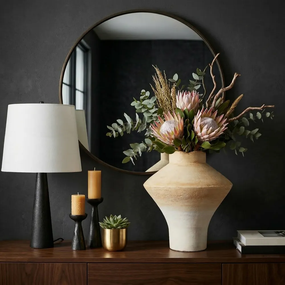 ELDERSHAW WHITE VASE 18 (IN)