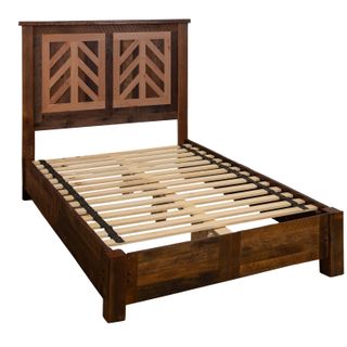 Colonial Barnwood Roanoke Bed with Rail System - Cal King