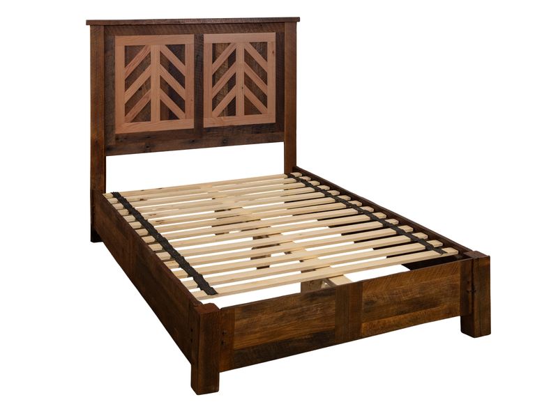 Colonial Barnwood Roanoke Bed with Rail System - Cal King 2