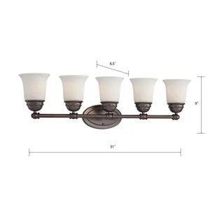 Bella 31'' Wide 5-Light Vanity Light - Oiled Bronze 2