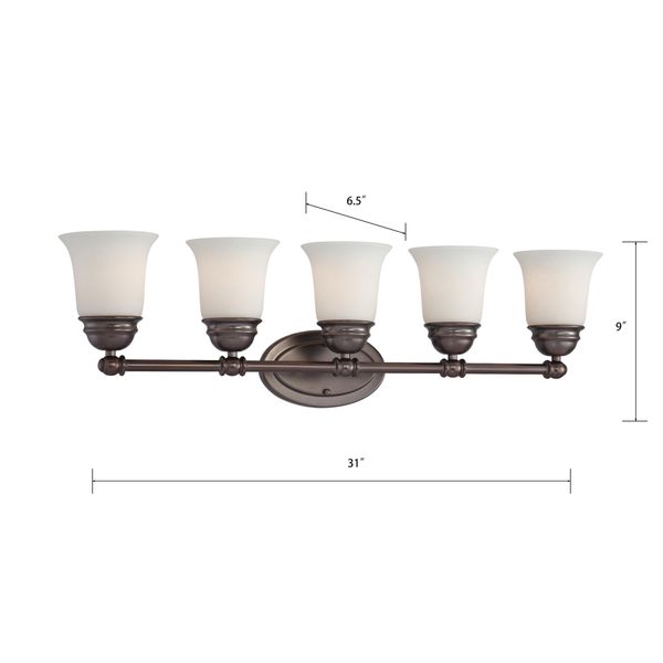 Bella 31'' Wide 5-Light Vanity Light - Oiled Bronze