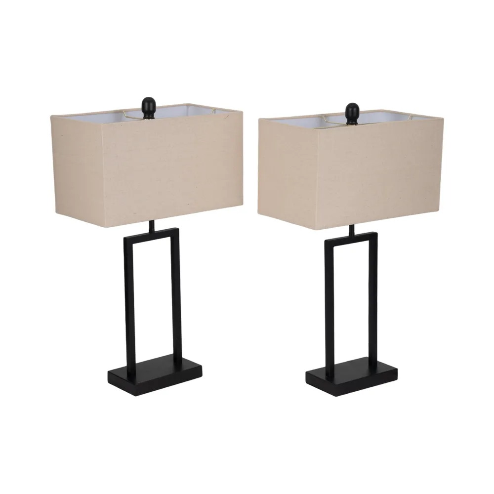 HEDLEYHAVEN SET OF 2 BLACK LAMPS 25 (IN)