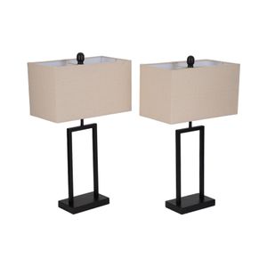 HEDLEYHAVEN SET OF 2 BLACK LAMPS 25 (IN) 5