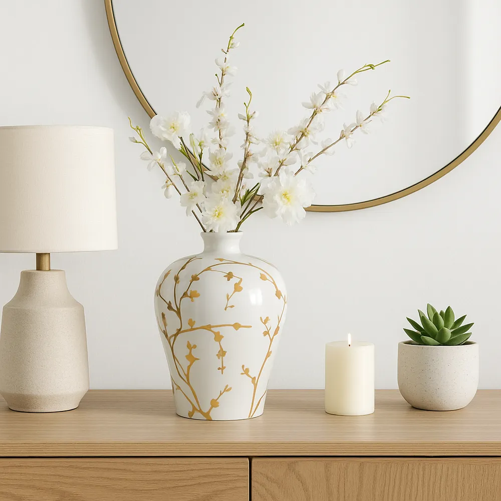 SAGESHAW WHITE CHINOISERIE 15 (IN)
