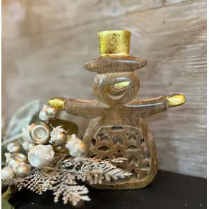 Wooden Tree with Enamel Deer Head Cutout 4in 1