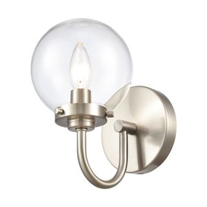 Fairbanks 8.5'' High 1-Light Sconce - Brushed Nickel and Clear 5