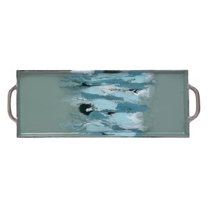 Spindrift Tray - Set of 2 Seafoam Green Enamel 7