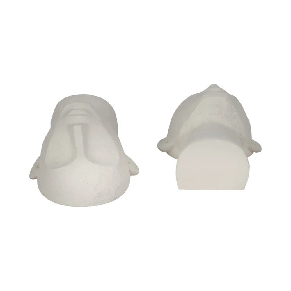 EMORYSHAW SET OF 2 WHITE BOOKENDS 9 (IN)