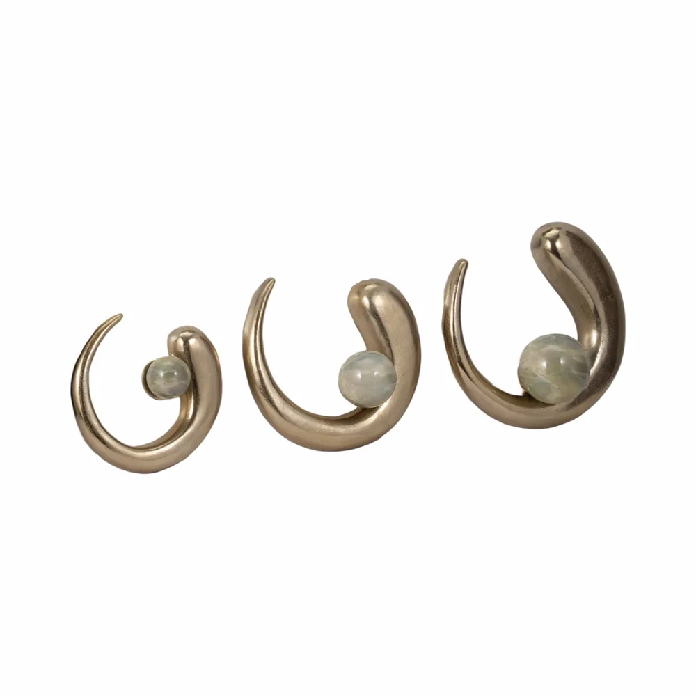 ELLERYWELL SET OF 3 GOLD METAL WALL 5 (IN)