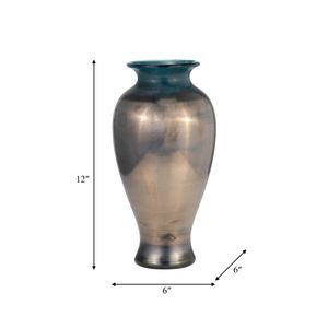 KNOXWICK BLUE GLASS VASE 12 (IN) 9