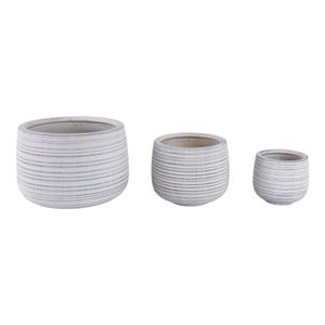 RAYMONDHAVEN SET OF 3 WHITE PLANTER 9 (IN) 3