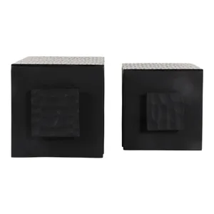 TANNERWIND SET OF 2 BLACK BOXES 9 (IN) 8
