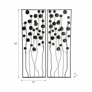 NEWTONCROSS SET OF 2 BLACK METAL WALL 36 (IN) 8