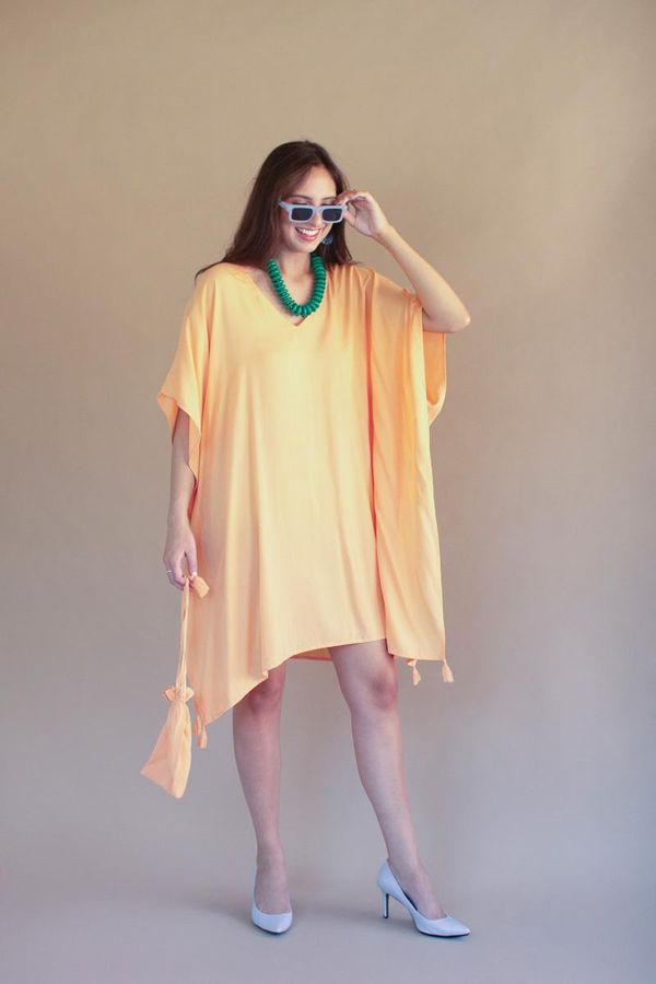 Cumin Kaftan with Matching Bag