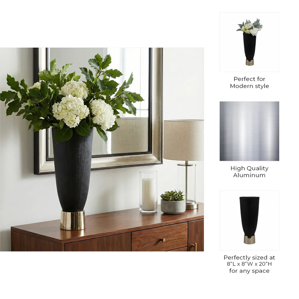 SHAWCREST BLACK VASE 20 (IN)