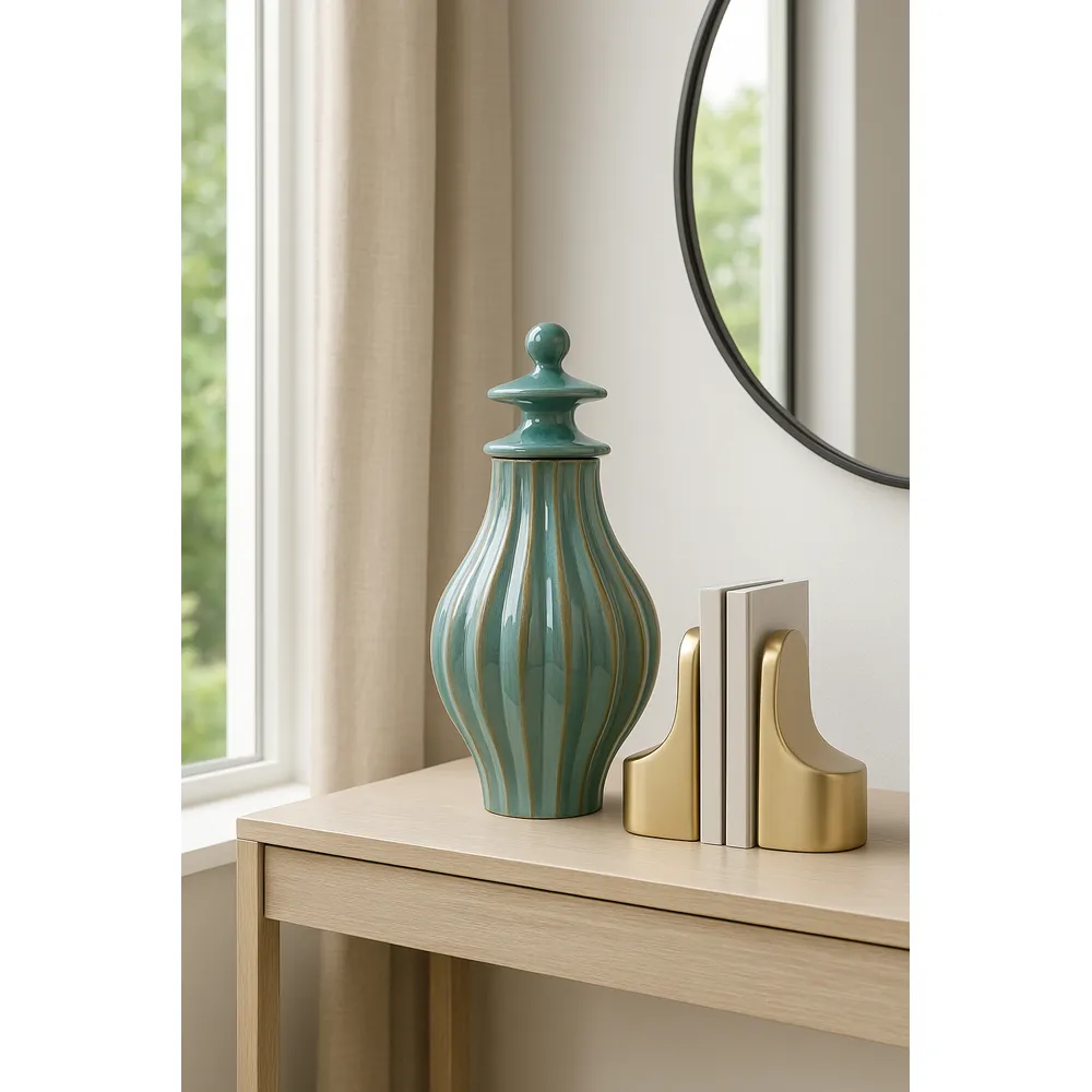 CALEWIND BLUE JAR 15 (IN)