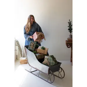 Rustic Metal Christmas Sleigh 2