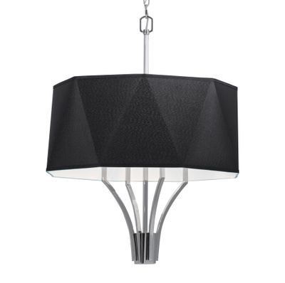 Diamond 21″ Wide 4-Light Chandelier - Polished Nickel