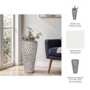 CORBINMORE WHITE VASE 24 (IN) 9