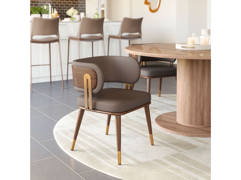 Brew Dining Chair Brown & Walnut 9