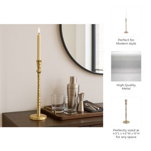 CALECREST GOLD CANDLE HOLDER 15 (IN) 9