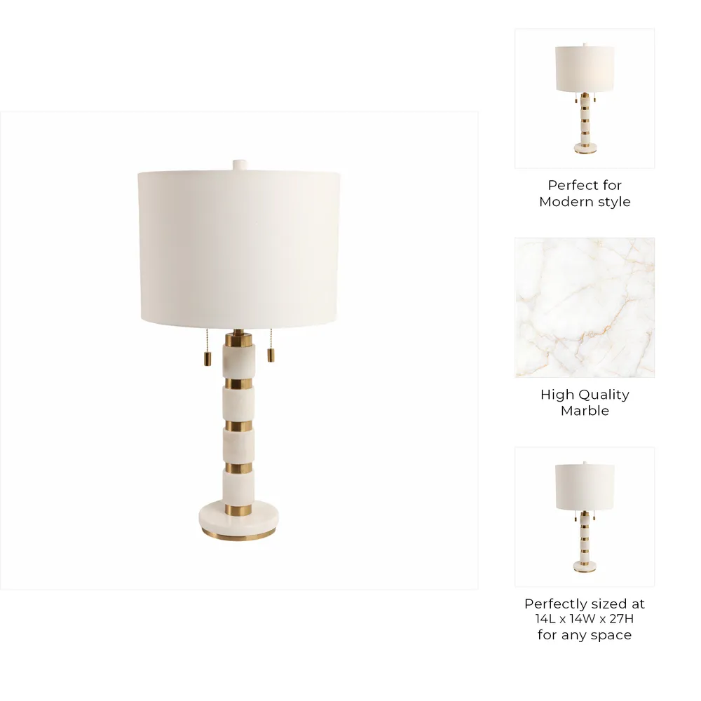 FINTONWORTH WHITE LAMP 29 (IN)