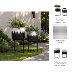 NICOLEHAM SET OF 2 WHITE PLANTER 23 (IN) 10