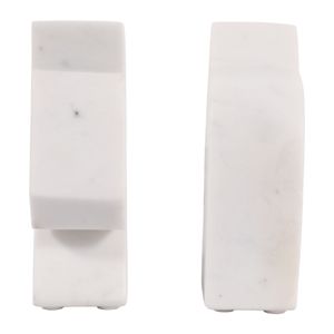 TATEROSE SET OF 2 WHITE BOOKENDS 6 (IN) 6