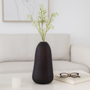 OWENWELL BROWN GLASS VASE 17 (IN) 2