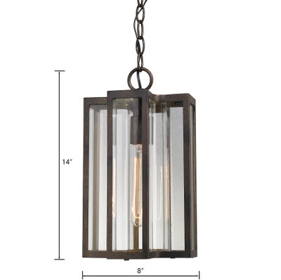 Bianca 8″ Wide 1-Light Outdoor Pendant - Hazelnut Bronze