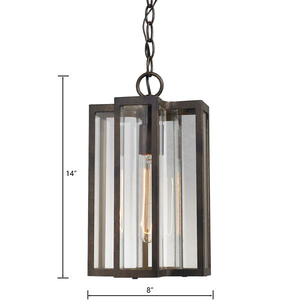 Bianca 8'' Wide 1-Light Outdoor Pendant - Hazelnut Bronze