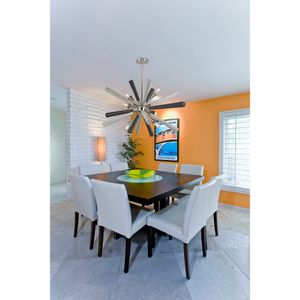 Solara 44'' Wide 6-Light Chandelier - Polished Nickel 5