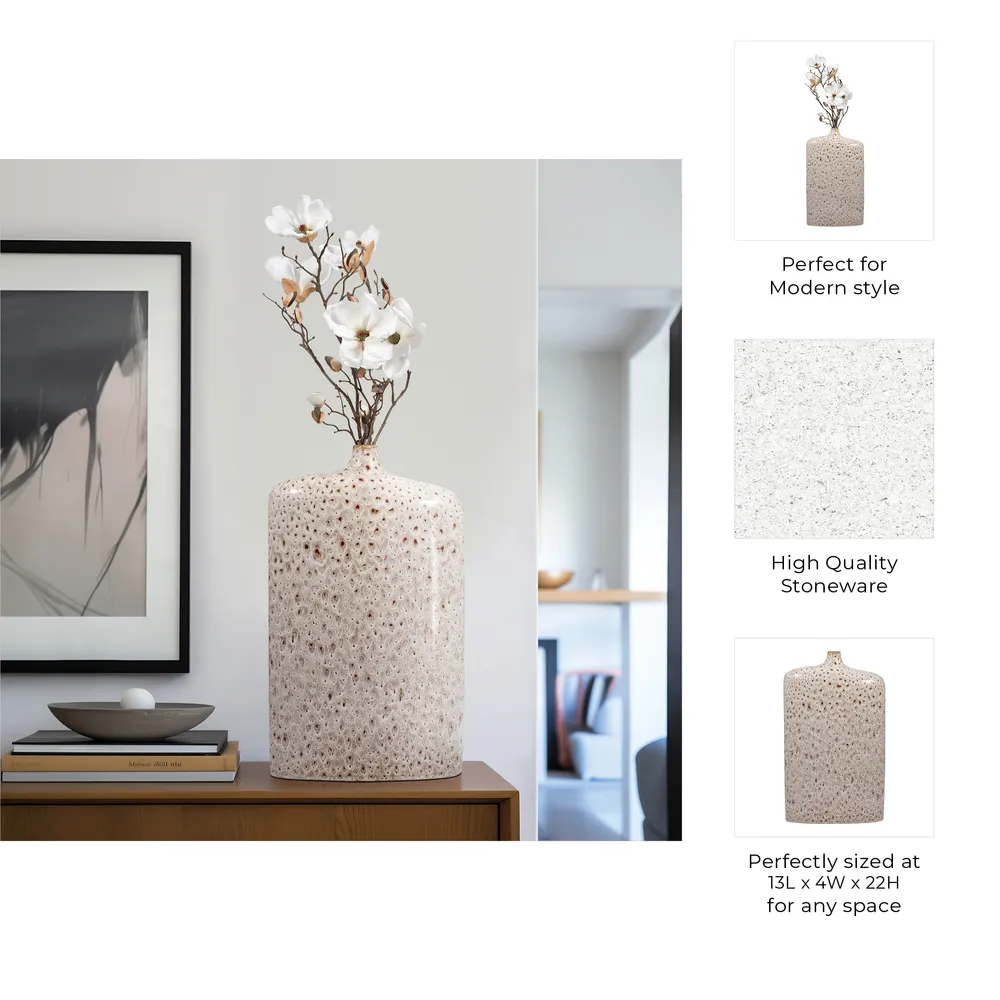KEATONMILL WHITE VASE 22 (IN)