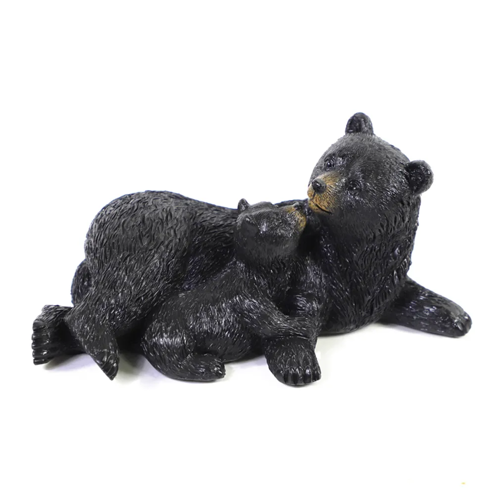 6-1/2" LAYING BEAR WWITH CUB