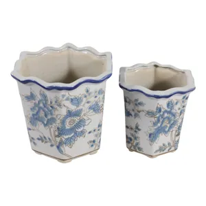 ENOCHFIELD SET OF 2 BLUE PLANTER 7 (IN) 6