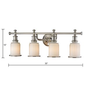 Acadia 30'' Wide 4-Light Vanity Light - Brushed Nickel 2