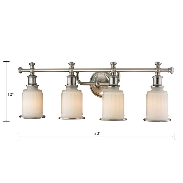 Acadia 30'' Wide 4-Light Vanity Light - Brushed Nickel