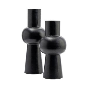 HATTONDALE BLACK VASE 12 (IN) 6