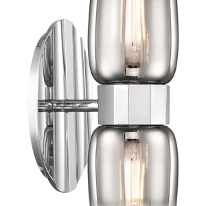 Flame 14'' High 2-Light Sconce - Chrome 3