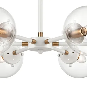 Boudreaux 28″ Wide 6-Light Chandelier - Matte White 3