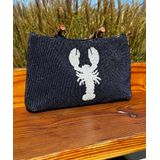 HEAVY CANVAS WRISTLET W WICKER BOTTOM - LOBSTER 1