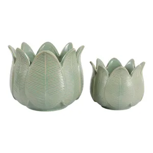 BRADYRIDGE SET OF 2 GREEN PLANTER 7 (IN) 1