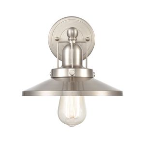 English Pub 8'' High 1-Light Sconce - Satin Nickel 1