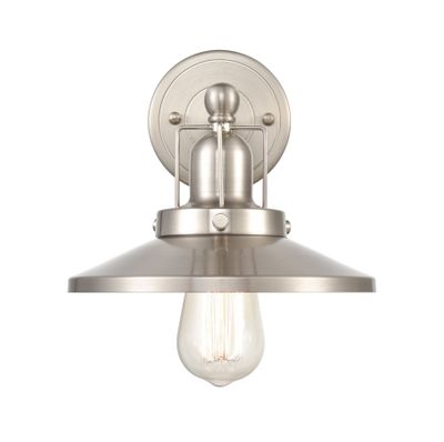 English Pub 8″ High 1-Light Sconce - Satin Nickel