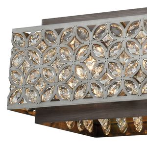 Rosslyn 40'' Wide 8-Light Linear Chandelier - Weathered Zinc 2