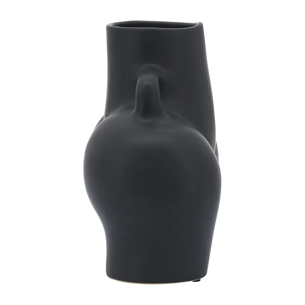 GLOVERSIDE BLACK VASE 8 (IN)