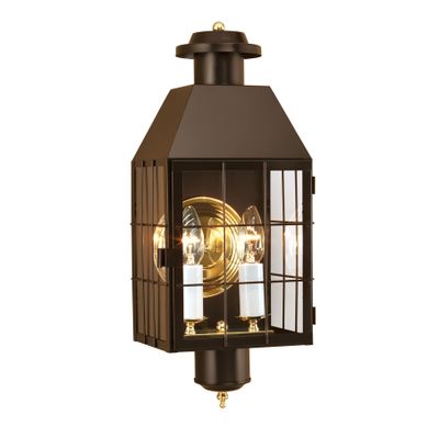 American Heritage 21.75″ High 2-Light Outdoor Sconce - Bronze