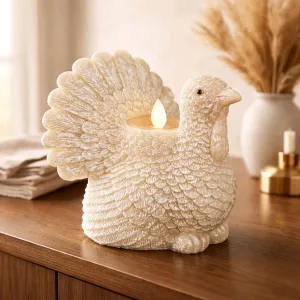 Turkey Shaped Moving Flame LED Candle 5.2x5x5in 1